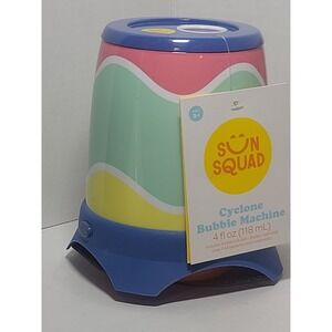 Sun Squad Cyclone Bubble Machine Multi Color Battery Operated New With Tags